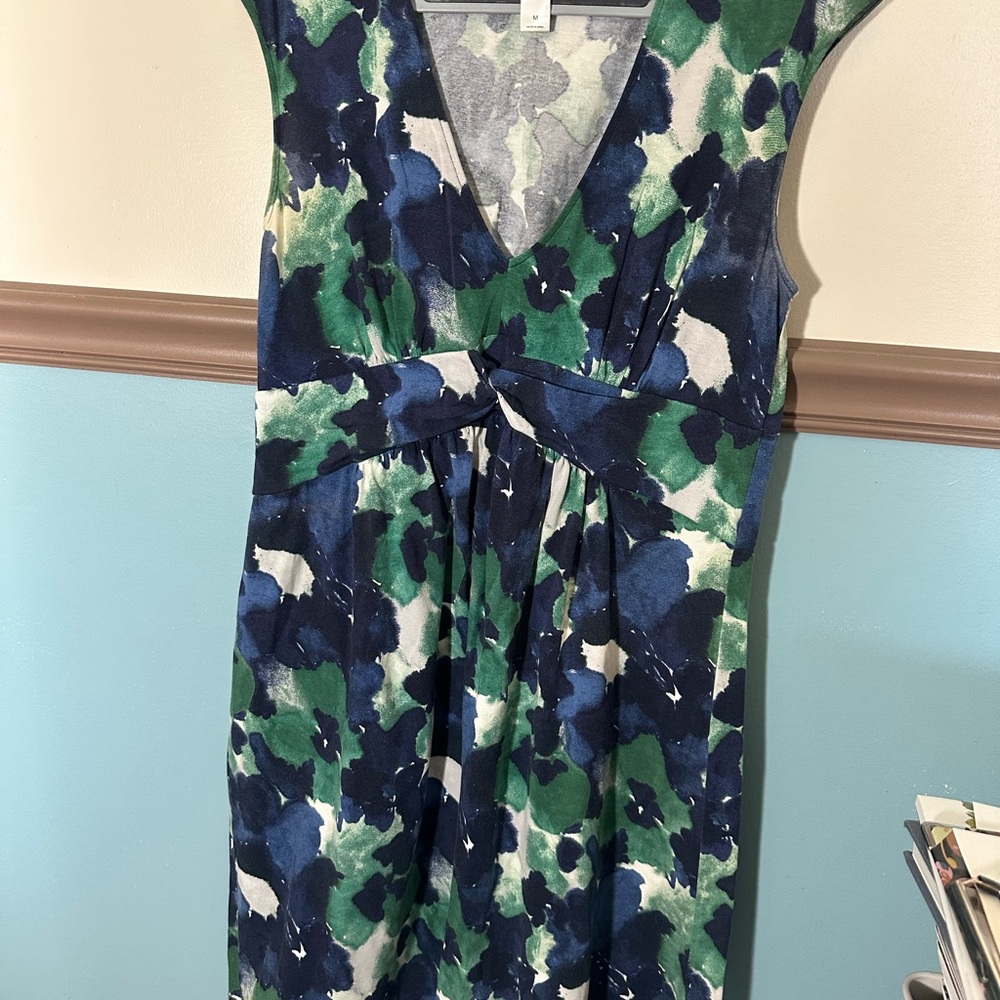 LOFT Floral V-Neck Dress